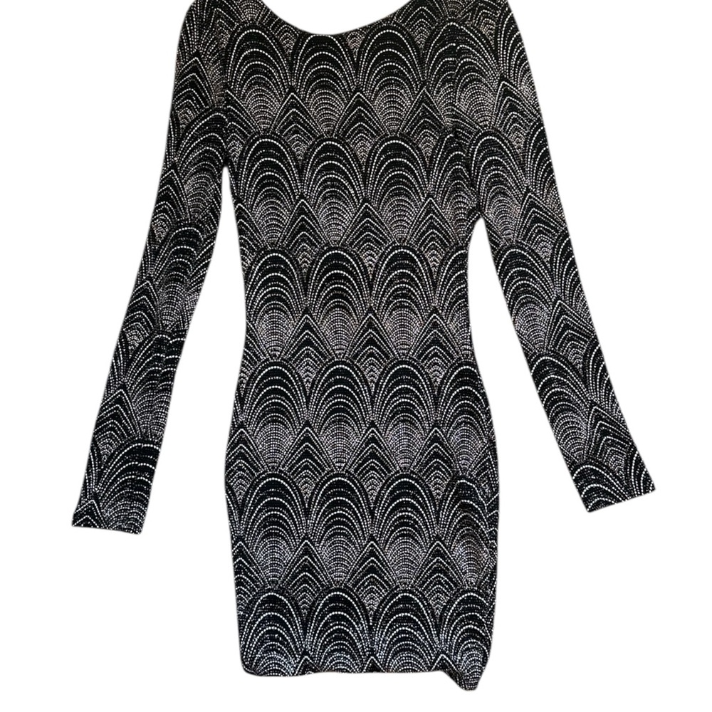 Sparkly open back mini dress